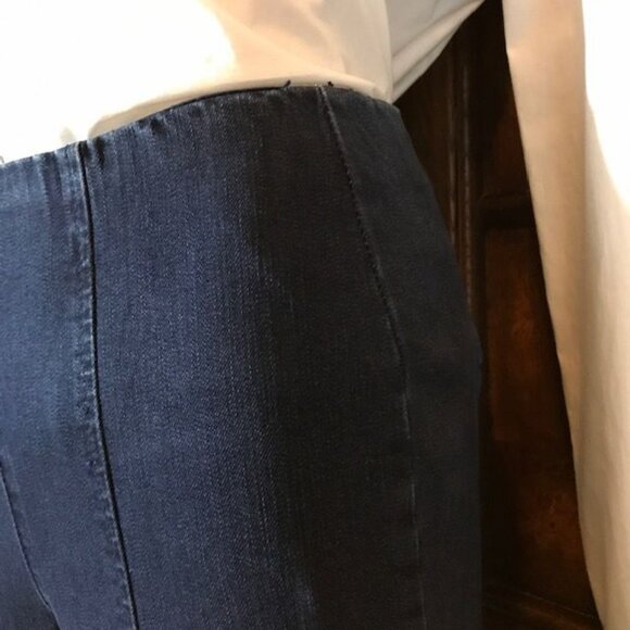 NWOT Motto Dark Wash Hollywood Waist Top Seamed Stretch Ankle Jean - Picture 7 of 10